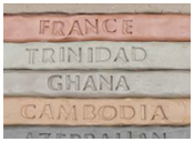 country names in clay